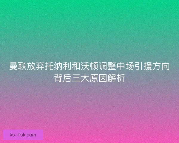 曼联放弃托纳利和沃顿调整中场引援方向背后三大原因解析